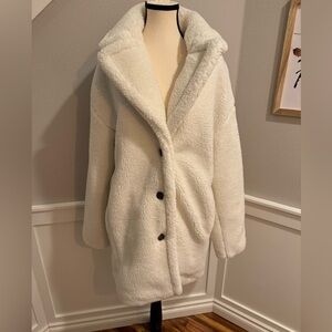 Gap Women’s Sherpa Long Coat Jacket (Medium)